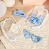 imageDEEKA 5 Pcs Bridesmaid Proposal Bag Set Gift Clear Makeup Toiletry Bag Bachelorette Party Favors Sunglasses Hair Claw Clips Scrunchies Knot Bracelets Bridal Wedding Party Gifts Sage GreenBlue