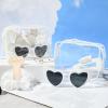 imageDEEKA 5 Pcs Bridesmaid Proposal Bag Set Gift Clear Makeup Toiletry Bag Bachelorette Party Favors Sunglasses Hair Claw Clips Scrunchies Knot Bracelets Bridal Wedding Party Gifts Sage GreenWhite