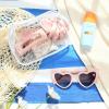 imageDEEKA 5 Pcs Bridesmaid Proposal Bag Set Gift Clear Makeup Toiletry Bag Bachelorette Party Favors Sunglasses Hair Claw Clips Scrunchies Knot Bracelets Bridal Wedding Party Gifts Sage GreenPink
