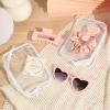 imageDEEKA 5 Pcs Bridesmaid Proposal Bag Set Gift Clear Makeup Toiletry Bag Bachelorette Party Favors Sunglasses Hair Claw Clips Scrunchies Knot Bracelets Bridal Wedding Party Gifts Sage GreenPink