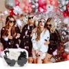 imageDEEKA 5 Pcs Bridesmaid Proposal Bag Set Gift Clear Makeup Toiletry Bag Bachelorette Party Favors Sunglasses Hair Claw Clips Scrunchies Knot Bracelets Bridal Wedding Party Gifts Sage GreenBlack