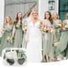 imageDEEKA 5 Pcs Bridesmaid Proposal Bag Set Gift Clear Makeup Toiletry Bag Bachelorette Party Favors Sunglasses Hair Claw Clips Scrunchies Knot Bracelets Bridal Wedding Party Gifts Sage GreenSage Green