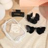 imageDEEKA 5 Pcs Bridesmaid Proposal Bag Set Gift Clear Makeup Toiletry Bag Bachelorette Party Favors Sunglasses Hair Claw Clips Scrunchies Knot Bracelets Bridal Wedding Party Gifts Sage GreenBlack