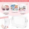 imageDEEKA 5 Pcs Bridesmaid Proposal Bag Set Gift Clear Makeup Toiletry Bag Bachelorette Party Favors Sunglasses Hair Claw Clips Scrunchies Knot Bracelets Bridal Wedding Party Gifts Sage GreenPink