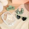 imageDEEKA 5 Pcs Bridesmaid Proposal Bag Set Gift Clear Makeup Toiletry Bag Bachelorette Party Favors Sunglasses Hair Claw Clips Scrunchies Knot Bracelets Bridal Wedding Party Gifts Sage GreenSage Green