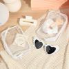 imageDEEKA 5 Pcs Bridesmaid Proposal Bag Set Gift Clear Makeup Toiletry Bag Bachelorette Party Favors Sunglasses Hair Claw Clips Scrunchies Knot Bracelets Bridal Wedding Party Gifts Sage GreenWhite