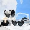 imageDEEKA 5 Pcs Bridesmaid Proposal Bag Set Gift Clear Makeup Toiletry Bag Bachelorette Party Favors Sunglasses Hair Claw Clips Scrunchies Knot Bracelets Bridal Wedding Party Gifts Sage GreenBlack