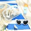 imageDEEKA 5 Pcs Bridesmaid Proposal Bag Set Gift Clear Makeup Toiletry Bag Bachelorette Party Favors Sunglasses Hair Claw Clips Scrunchies Knot Bracelets Bridal Wedding Party Gifts Sage GreenWhite