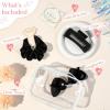 imageDEEKA 5 Pcs Bridesmaid Proposal Bag Set Gift Clear Makeup Toiletry Bag Bachelorette Party Favors Sunglasses Hair Claw Clips Scrunchies Knot Bracelets Bridal Wedding Party Gifts Sage GreenBlack
