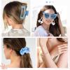 imageDEEKA 5 Pcs Bridesmaid Proposal Bag Set Gift Clear Makeup Toiletry Bag Bachelorette Party Favors Sunglasses Hair Claw Clips Scrunchies Knot Bracelets Bridal Wedding Party Gifts Sage GreenBlue