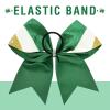 imageDEEKA 6 PCS 7quot Large Glitter Cheer Bows Three Colored Stiff Rhinestone Cheer Hair Bows Elastic Band Competition Bows for Cheerleader Softball Team Girls Sports GreenBlackWhiteGlitter GreenGoldWhite