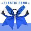 imageDEEKA 6 PCS 7quot Large Glitter Cheer Bows Three Colored Stiff Rhinestone Cheer Hair Bows Elastic Band Competition Bows for Cheerleader Softball Team Girls Sports GreenBlackWhiteGlitter Royal BlueBlackWhite