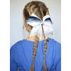 imageDEEKA 6 PCS 7quot Large Glitter Cheer Bows Three Colored Stiff Rhinestone Cheer Hair Bows Elastic Band Competition Bows for Cheerleader Softball Team Girls Sports GreenBlackWhiteGlitter WhiteRoyal BlueBlack