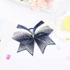 imageDEEKA 6 PCS 7quot Large Glitter Cheer Bows Three Colored Stiff Rhinestone Cheer Hair Bows Elastic Band Competition Bows for Cheerleader Softball Team Girls Sports GreenBlackWhiteGlitter NavySilverWhite