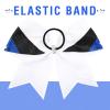 imageDEEKA 6 PCS 7quot Large Glitter Cheer Bows Three Colored Stiff Rhinestone Cheer Hair Bows Elastic Band Competition Bows for Cheerleader Softball Team Girls Sports GreenBlackWhiteGlitter WhiteRoyal BlueBlack
