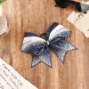 imageDEEKA 6 PCS 7quot Large Glitter Cheer Bows Three Colored Stiff Rhinestone Cheer Hair Bows Elastic Band Competition Bows for Cheerleader Softball Team Girls Sports GreenBlackWhiteGlitter NavySilverWhite