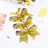 imageDEEKA 6 PCS 7quot Large Glitter Cheer Bows Three Colored Stiff Rhinestone Cheer Hair Bows Elastic Band Competition Bows for Cheerleader Softball Team Girls Sports GreenBlackWhiteGlitter GoldBlackWhite