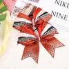 imageDEEKA 6 PCS 7quot Large Glitter Cheer Bows Three Colored Stiff Rhinestone Cheer Hair Bows Elastic Band Competition Bows for Cheerleader Softball Team Girls Sports GreenBlackWhiteGlitter RedBlackWhite