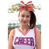 imageDEEKA 6 PCS 7quot Large Glitter Cheer Bows Three Colored Stiff Rhinestone Cheer Hair Bows Elastic Band Competition Bows for Cheerleader Softball Team Girls Sports GreenBlackWhiteGlitter RedBlackWhite