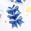 imageDEEKA 6 PCS 7quot Large Glitter Cheer Bows Three Colored Stiff Rhinestone Cheer Hair Bows Elastic Band Competition Bows for Cheerleader Softball Team Girls Sports GreenBlackWhiteGlitter Royal BlueBlackWhite