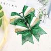 imageDEEKA 6 PCS 7quot Large Glitter Cheer Bows Three Colored Stiff Rhinestone Cheer Hair Bows Elastic Band Competition Bows for Cheerleader Softball Team Girls Sports GreenBlackWhiteGlitter GreenGoldWhite