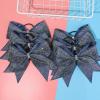imageDEEKA 6PCS 8quot Large Glitter Black Cheer Bows with Full Shiny Rhinestones Multicolored Shimmer Cheer Hair Bows Elastic Band Ponytail Holder for Cheerleader Girls SportsBlackGlitter NavyFull Rhinestone