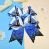 imageDEEKA 6PCS 8quot Large Glitter Black Cheer Bows with Full Shiny Rhinestones Multicolored Shimmer Cheer Hair Bows Elastic Band Ponytail Holder for Cheerleader Girls SportsBlackGlitter WhiteRoyal BlueBlackRhinestone