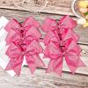 imageDEEKA 6PCS 8quot Large Glitter Black Cheer Bows with Full Shiny Rhinestones Multicolored Shimmer Cheer Hair Bows Elastic Band Ponytail Holder for Cheerleader Girls SportsBlackGlitter PinkFull Rhinestone