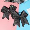 imageDEEKA 6PCS 8quot Large Glitter Black Cheer Bows with Full Shiny Rhinestones Multicolored Shimmer Cheer Hair Bows Elastic Band Ponytail Holder for Cheerleader Girls SportsBlackGlitter BlackFull Rhinestone