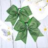 imageDEEKA 6PCS 8quot Large Glitter Black Cheer Bows with Full Shiny Rhinestones Multicolored Shimmer Cheer Hair Bows Elastic Band Ponytail Holder for Cheerleader Girls SportsBlackGlitter GreenFull Rhinestone