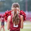 imageDEEKA 6PCS 8quot Large Glitter Red and Black Cheer Bows Two Toned Rhinestones Stiff Cheer Hair Bows Elastic Band Competition Hair Accessories for Cheerleader Team Girls Sports RedBlackRedSilver