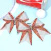 imageDEEKA 6PCS 8quot Large Glitter Red and Black Cheer Bows Two Toned Rhinestones Stiff Cheer Hair Bows Elastic Band Competition Hair Accessories for Cheerleader Team Girls Sports RedBlackRedSilver