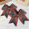 imageDEEKA 6PCS 8quot Large Glitter Red and Black Cheer Bows Two Toned Rhinestones Stiff Cheer Hair Bows Elastic Band Competition Hair Accessories for Cheerleader Team Girls Sports RedBlackRedBlack