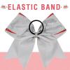 imageDEEKA 6PCS 8quot Large Glitter Red and Black Cheer Bows Two Toned Rhinestones Stiff Cheer Hair Bows Elastic Band Competition Hair Accessories for Cheerleader Team Girls Sports RedBlackRedSilver