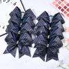 imageDEEKA 8PCS Royal Blue Stripes Glitter Cheer Bows with Iridescent Rhinestones Large 8quot Competition Cheer Hair Bows Elastic Band Ponytail Holder for Cheerleader Girls Softball Football Sports BlueNavy Blue