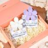 imageDEEKA Bachelorette Party Favors Bridesmaid Proposal Gifts 8 Pack Flower Hair Claw Clips with Floral Card Large Hair Clips Bridal Party Gift for Bridesmaids Last Toast On The CoastWhitePurple