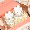 imageDEEKA Bachelorette Party Favors Bridesmaid Proposal Gifts 8 Pack Flower Hair Claw Clips with Floral Card Large Hair Clips Bridal Party Gift for Bridesmaids Last Toast On The CoastWhite