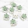 imageDEEKA Bachelorette Party Favors Bridesmaid Proposal Gifts 8 Pack Flower Hair Claw Clips with Floral Card Large Hair Clips Bridal Party Gift for Bridesmaids Last Toast On The CoastWhiteSage Green
