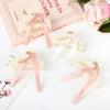 imageDEEKA Bridesmaid Proposal Gifts 8 Pack Pearl Bridesmaid Hair Claw Clips with Ribbon 3 Inch Hair Clips Bachelorette Party Favors Bridal Party Present Hair Accessories Half CircleHalf CircleWhiteRose Gold