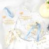 imageDEEKA Bridesmaid Proposal Gifts 8 Pack Pearl Bridesmaid Hair Claw Clips with Ribbon 3 Inch Hair Clips Bachelorette Party Favors Bridal Party Present Hair Accessories Half CircleHalf CircleWhiteBlue