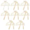 imageDEEKA Bridesmaid Proposal Gifts 8 Pack Pearl Bridesmaid Hair Claw Clips with Ribbon 3 Inch Hair Clips Bachelorette Party Favors Bridal Party Present Hair Accessories Half CircleHalf CircleWhiteChampagne