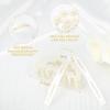 imageDEEKA Bridesmaid Proposal Gifts 8 Pack Pearl Bridesmaid Hair Claw Clips with Ribbon 3 Inch Hair Clips Bachelorette Party Favors Bridal Party Present Hair Accessories Half CircleHalf Circle