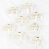 imageDEEKA Bridesmaid Proposal Gifts 8 Pack Pearl Bridesmaid Hair Claw Clips with Ribbon 3 Inch Hair Clips Bachelorette Party Favors Bridal Party Present Hair Accessories Half CircleRectangleLarge