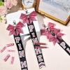 imageDEEKA Cheer Pin Me Ribbon for Backpack Glitter Cheerleader Keychain Bulk Cheer GiftsPink