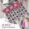 imageDEEKA Cheer Pin Me Ribbon for Backpack Glitter Cheerleader Keychain Bulk Cheer GiftsPink