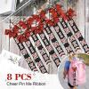 imageDEEKA Cheer Pin Me Ribbon for Backpack Glitter Cheerleader Keychain Bulk Cheer GiftsRed