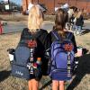 imageDEEKA Cheer Pin Me Ribbon for Backpack Glitter Cheerleader Keychain Bulk Cheer GiftsRed