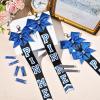 imageDEEKA Cheer Pin Me Ribbon for Backpack Glitter Cheerleader Keychain Bulk Cheer GiftsRoyal Blue