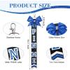imageDEEKA Cheer Pin Me Ribbon for Backpack Glitter Cheerleader Keychain Bulk Cheer GiftsRoyal Blue