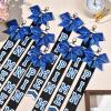 imageDEEKA Cheer Pin Me Ribbon for Backpack Glitter Cheerleader Keychain Bulk Cheer GiftsRoyal Blue